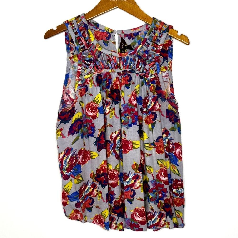 Ranna Gill Tank Top Women's Size Small Floral